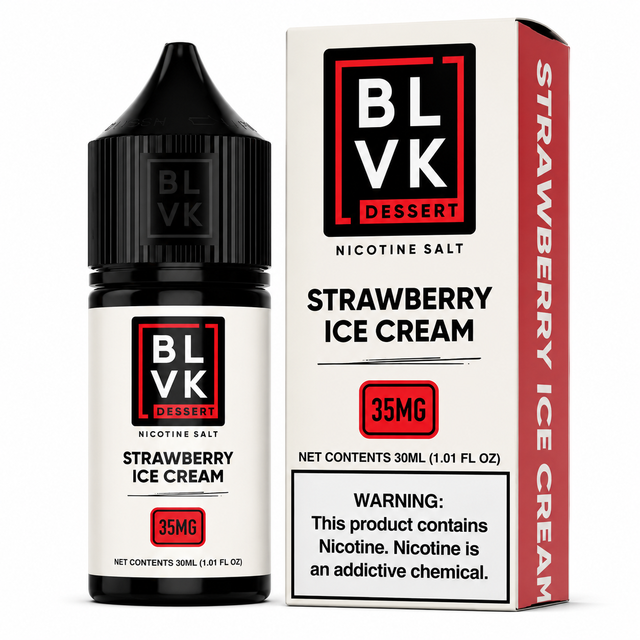NicSalt - BLVK Salt Remix - Strawberry Ice Cream (30ml)