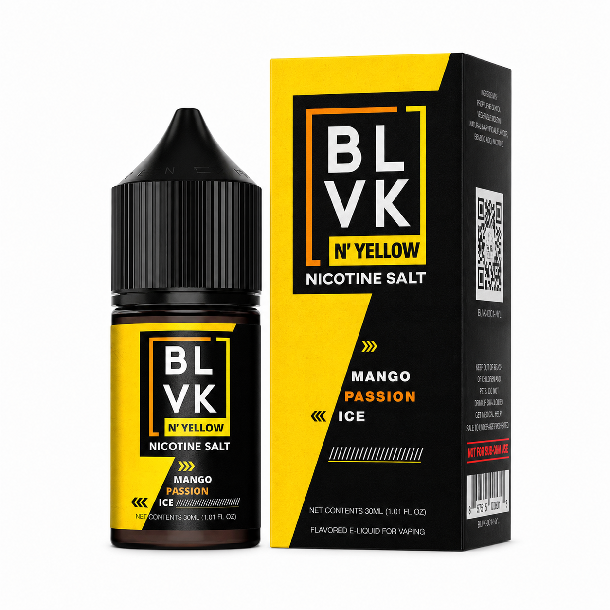 NicSalt - BLVK Salt Yellow - Mango Passion Ice (30ml)